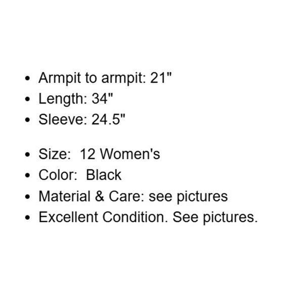 St Michael Marks & Spencer Jacket Womens 12 Wool Black Long Blazer Lined Career - Picture 4 of 15